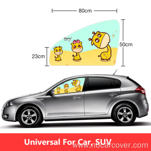 Cartoon printed side window automatic sun visor